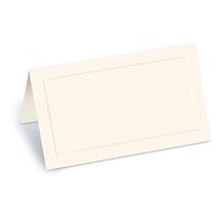 PaperDirect Cream Dignity Embossed 38lb Cover Stock Folded Place Cards, Micro-Perforated, 2" x 3 1/2", 100/pack, Laser and Inkjet Compatible