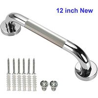 Wilproo 12 Inch Bath Grab Bar, Sturdy Stainless Steel Shower Safety Handle for Bathtub,Toilet, Bathroom,Stairway Handrail,Anti-Slip Grip Prevention for Elderly, Handicapped, Disabled,Pregant Women