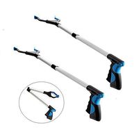 Foldable Reacher Grabber Tool, 32" Long Handy Mobility Aid Pick up Tool,Reaching Tool for Trash Pick up, Litter Picker, Garden Nabber, Disabled-2 Pack