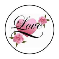 HotSaleStore Sticker Seals 48 Love Heart. Envelope Seals Labels Stickers 1.2" Round
