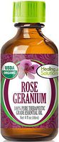 Organic Rose Geranium Essential Oil (100% Pure - USDA Certified Organic) Best Therapeutic Grade Essential Oil - 120ml