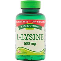 Nature's Truth Vitamins L-Lysine 500 mg - 130 Coated Caplets, Pack of 4
