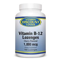 Vitamin Discount Center Vitamin B-12 1000 mcg, with Biotin and Folic Acid, Cherry Flavored, 180 Lozenges