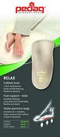 Pedag 127/128 Relax 3/4 Length Anatomically Shaped Leather Insole with Flexible Latex Heel Cup, Arch Support and Metatarsal Pad, Tan, Women's 9