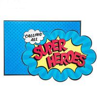 Superhero Birthday Invitations with Envelopes Party Supplies 10 Count