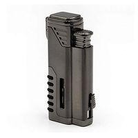 Cigar Torch Lighter with Punch Butane Refillable Lighters Strong Windproof Without Gas
