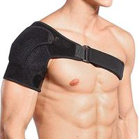 Shoulder Injury Support Adjustable Compression Shoulder Brace for Strap Dislocation Arthritis Pain Relief ( Color : Black - Right )