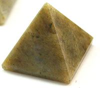 Labradorite Pyramid Polished Crystal 26-28mm Base Approx 1"+