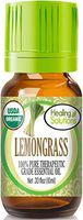 Organic Lemongrass Essential Oil (100% Pure - USDA Certified Organic) Best Therapeutic Grade Essential Oil - 10ml