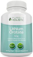 Lithium Orotate 5mg, 180 Vegetarian Lithium Capsules, Lithium Supplement Supports Healthy Mood, Behavior, Memory and Wellness