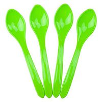 Curved Plastic Ice Cream Spoons - Green Disposable Dessert Spoons - 5.75 Inch Birthday Party Spoons - Frozen Dessert Supplies - Fast Shipping! 1,000 Count