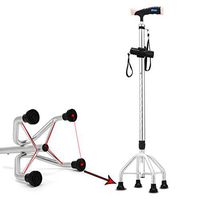 Corners Crutches Crutches Gift Ottomans Elderly Walker Cane Height Adjustable Non-Slip Aluminum Crutch Crutches Disabled Person Portable Outdoor Indoor Walking Stick Can Be Adjusted to 71-94cm,Red