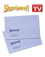 The Original Shamwow Mini - Super Absorbent Multi-Purpose Cleaning Shammy (Chamois) Towel Cloth, Machine Washable, Will Not Scratch, Blue (2 Pack)