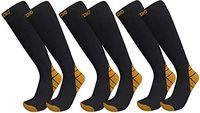 Plus Size Wide Calf 3-Pairs Halcyon Knee High Graduated 20-30mmHG Compression Socks for Men & Women (2XL/3XL, Black)