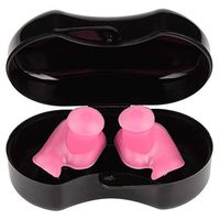 Qiterr Earplugs 1 Pair Professional Silicone Waterproof Anti-Noise Earplugs for Adult and Kids, Surfers, Swimmers and Other Water Athletes(Pink)
