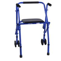 Folding Walker for Seniors Elderly, Handicap, Disabled -Portable Medical Walker with Adjustable Height Adult Walker -, 33" - 37"
