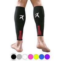 Calf Compression Sleeves Men Women Shin Splints Running (Pair Black) (M)