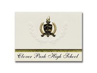 Signature Announcements Clover Park High School (Lakewood, WA) Graduation Announcements, Presidential style, Basic package of 25 with Gold & Black Metallic Foil seal