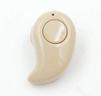 Bluetooth 4.0 Headphone Sport Mini Stereo in-Ear Earphone Headset Rechargeable Fashion Mini (Beige)