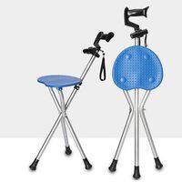 cane Folding Walking Stick Seat Tripod Spectator Seat Massage Handle for Men and Women Mobility Aid Travel Seat HOJZ