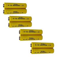 1.2V AAA 400mAh Button Top NICD Rechargeable Battery for Solar Lights 8PC
