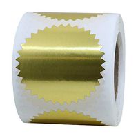 Hybsk 2" Gold Certificate Wafer Seals Labels Awards Legal Embossing Stickers (Bright Gold)