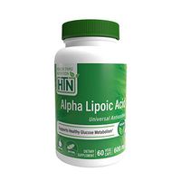 Alpha Lipoic Acid (ALA) 600mg 60 Vegecaps - Vegan, Non-GMO, Gluten Free, Hypoallergenic and Free from Common excipients Such as Magnesium Stearate and Silica, by Health Thru Nutrition.