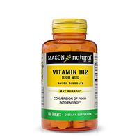 Mason Natural, Vitamin B-12, 1000 Mcg Sublingual Cyanocobalamin Tablets, 100-Count Bottles (Pack of 3), Dietary Supplement Supports Energy, Growth, Red Blood Cell Formation, Nerve Cells Health