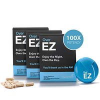 Over EZ Hangover Cure & Prevention, 100x Strength Liver Detox - 1 Pill Prevents 1 Hangover - Boosts Immunity While You Drink, Milk Thistle, L-Cysteine, Vitamin Bs and DHM (36 Servings)