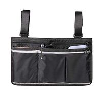 kebyy Wheelchair Side Bag Multifunctional Armrest Pouch Organizer Bag Phone Pockets