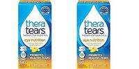 TheraTears 1200mg Omega 3 Supplement for Eye Nutrition, Organic Flaxseed Triglyceride Fish Oil and Vitamin E, 90 Count, 2 Pack