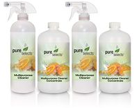 Pure Selects Multipurpose Cleaner Concentrate • 2 PACK • Each Quart of concentrate makes 64 Spray Bottles (32 Quarts) of Cleaner • Hypoallergenic • Natural Ingredients • NO ANIMAL TESTING