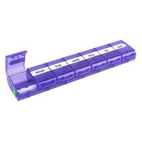 Ezy Dose Premium (7-Day) Pill, Medicine, Vitamin Organizer Box | Weekly, Daily Planner | Locking Compartments | Colored Lids