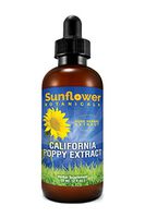 Sunflower Botanicals California Poppy Extract, All Natural, 2 Ounces, Dropper-Top Glass Bottle