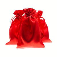 Knitial 5" x 8" Lavender Satin Gift Bags, Jewelry Bags, Wedding Favor Drawstring Bags Baby Shower Christmas Gift Bags 50 per Pack