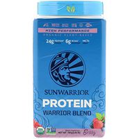 Sunwarrior Organic Vegan Protein Powder with BCAAs and Pea Protein (Warrior Blend - Berry, 30 Servings)