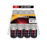 IMPECCA D Batteries (24-Pack) High Performance Alkaline, Long Lasting, and Leak Resistant Batteries, LR14, Platinum Series, 24-Count