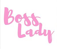 CCI Boss Lady Decal Vinyl Sticker|Cars Trucks Vans Walls Laptop| Pink |5.5 x 4 in|CCI1544