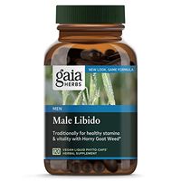 Gaia Herbs Male Libido Vegan Liquid Capsules - Supports Stamina and Optimizes Healthy Performance with Epimedium (Horny Goat Weed), Tribulus Terrestris, Maca Root and Saw Palmetto, 120 Count