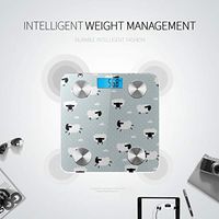 Cartoon Cute Sheep Electric Scale Body Fat Measurement Bodyweight Scale Tracks 8 Key Compositions Analyzer Sync with Fitness Apps 400 Lbs