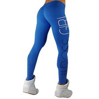 Meikosks Womens Letter Print Athletic Trouser Running Fitness Leggings High Waist Sports Yoga Tights