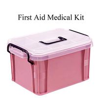 Convenient Multi-Layer Plastic Portable Medicine Box, First aid kit, Large-Capacity Multi-Cell Medical Box
