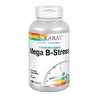 Solaray® Mega Vitamin B-Stress, Two-Stage Timed-Release | Specially Formulated w/ B Complex Vitamins for Stress Support | Non-GMO | Vegan | 240 Tabs
