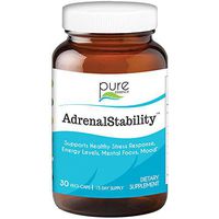 Adrenal Stability by Pure Essence Labs - Natural Adrenal Health Support Supplement for Fatigue,Stress, Anxiety Relief, Improved Mood & Focus, Cortisol Management - 30 Capsules