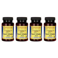 Swanson Original L. Acidophilus Plus Fos 3 Billion Cfu 60 Capsules (4 Pack)