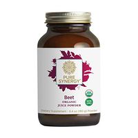 Pure Synergy USDA Organic Beet Juice Powder (6.35 oz) w/Naturally Occurring Nitrates, Non-GMO