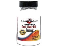 Norwegian Cod Liver Oil Concentrate 1000mg * 100 Caps 100% Natural - by EarhNaturalSupplements