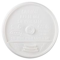 Solo 12UL Sip-Through Lids For 10, 12, 14 oz Foam Cups, Plastic, White, 1000/Carton