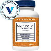 Carnipure™ LCarnitine 500mg, Clinically Studied Ingredient Supports Weight Management, Energy Production Fat Metabolism (100 Tablets) by The Vitamin Shoppe