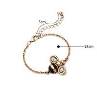 Honeybee Shaped Insect Bracelets Bangles Jewelry Accessories Rhinestones Popular Charm Trendy Fashion Accesories Cheap Jewerly